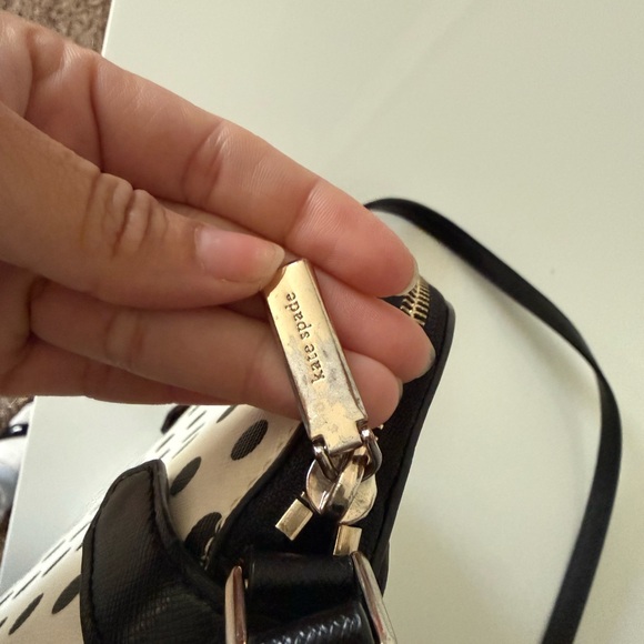 Kate Spade Black and White Polka Dot Crossbody Bag - Picture 4 of 10